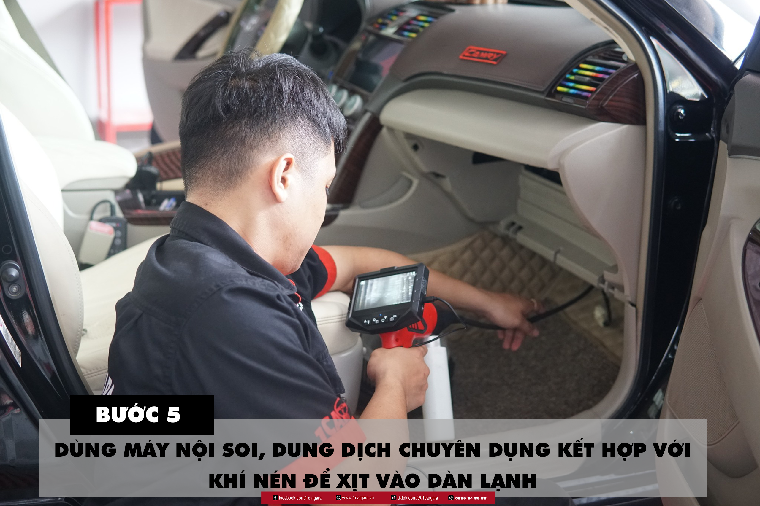 Buoc 5 Dung may noi soi, dung dich chuyen dung ve sinh dan lanh