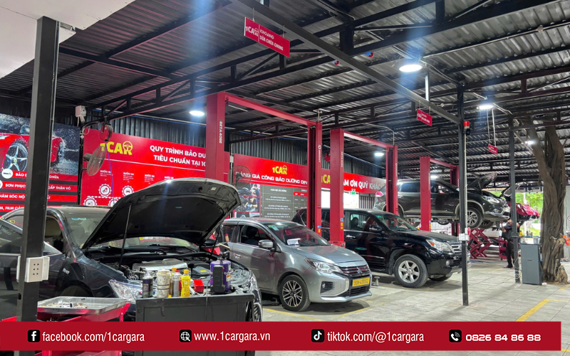 Bảng giá gara ô tô phụ thuộc vào dòng xe và hạng mục