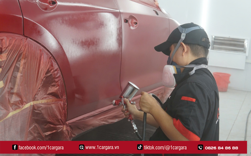 1CAR GARA sơn đổi màu xe chuyên nghiệp, quy trình khép kín