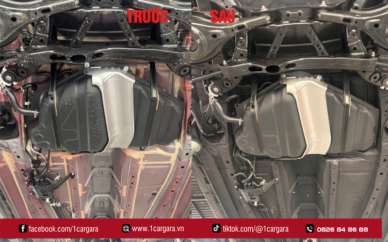 Nên phủ gầm ô tô tại gara uy tín, thiết bị hiện đại TPHCM