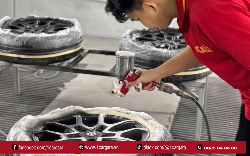 Dịch vụ sơn mâm xe ô tô TPHCM uy tín, đẹp như zin, giá tốt