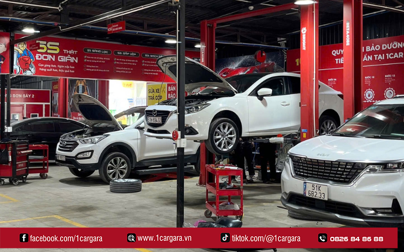 1CAR GARA dùng dung dịch chuẩn, làm sạch sâu an toàn