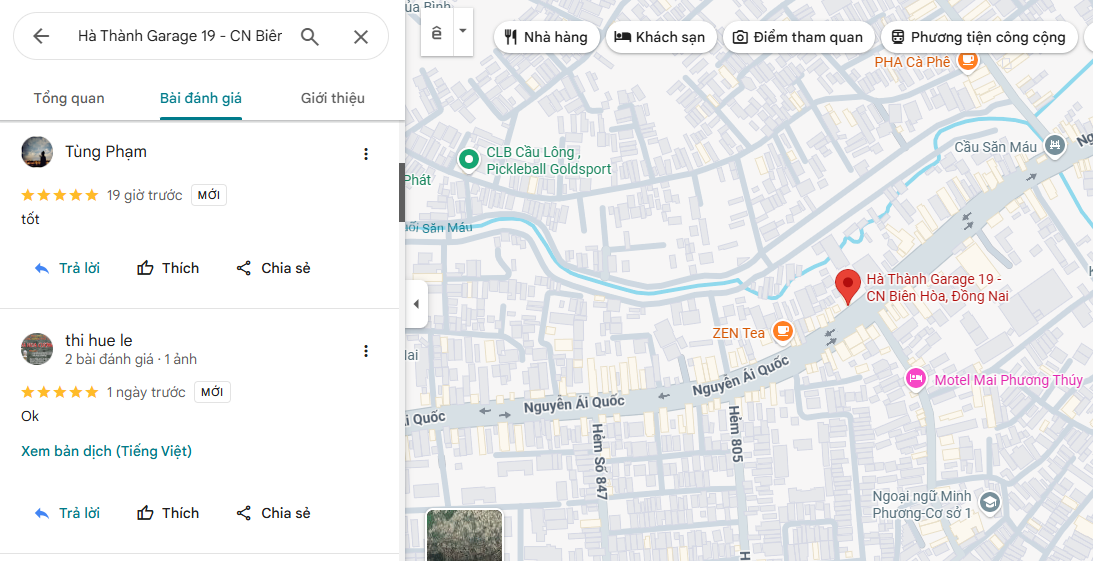 Đánh giá thực tế GMap Biên Hòa