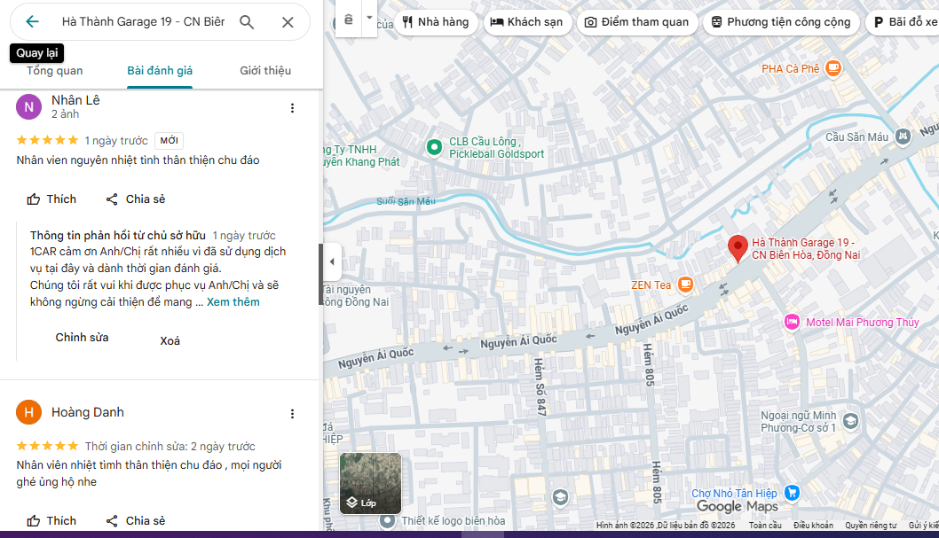 Đánh giá thực tế GMap Biên Hòa
