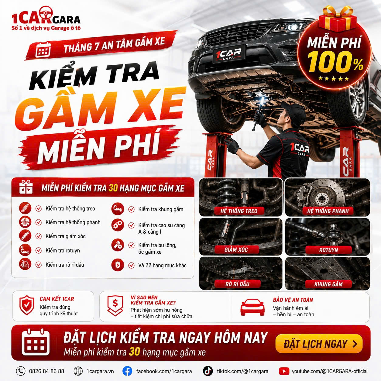 kiểm tra gầm xe