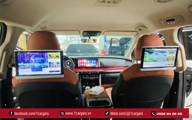 Màn hình gối đầu mang đến giải trí tiện lợi cho hành khách phía sau