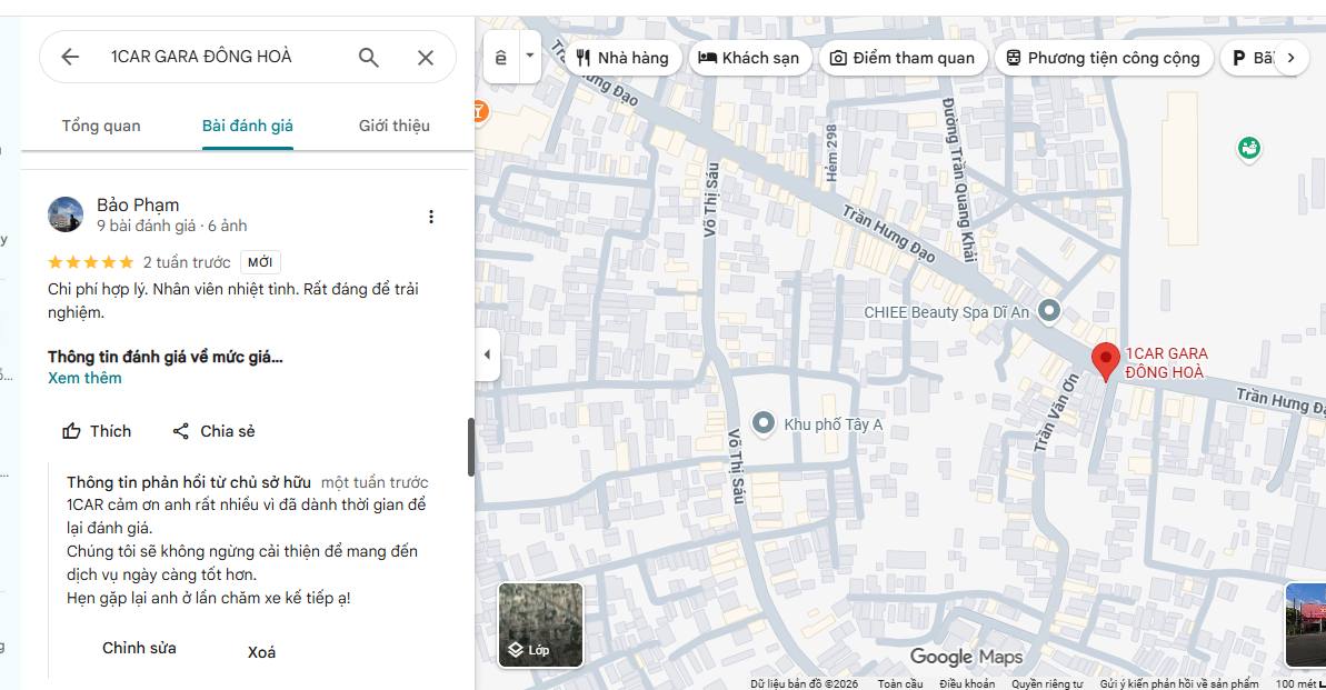 Đánh giá thực tế GMap Đông Hòa