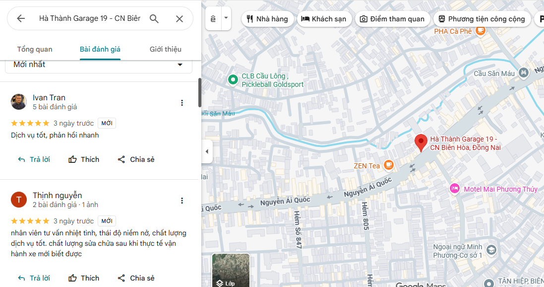 Đánh giá thực tế GMap Biên Hòa