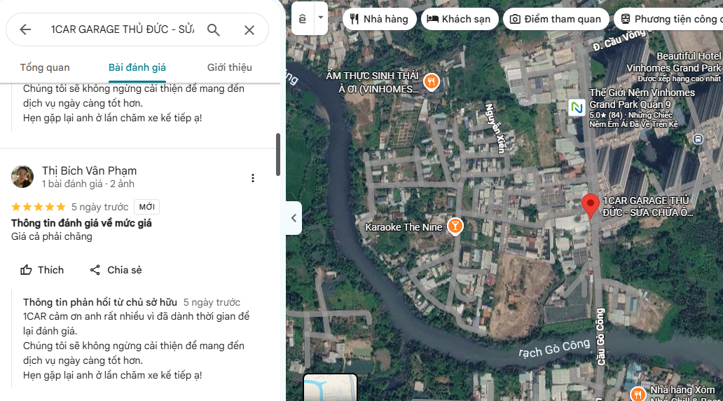 Đánh giá thực tế GMap Thủ Đức
