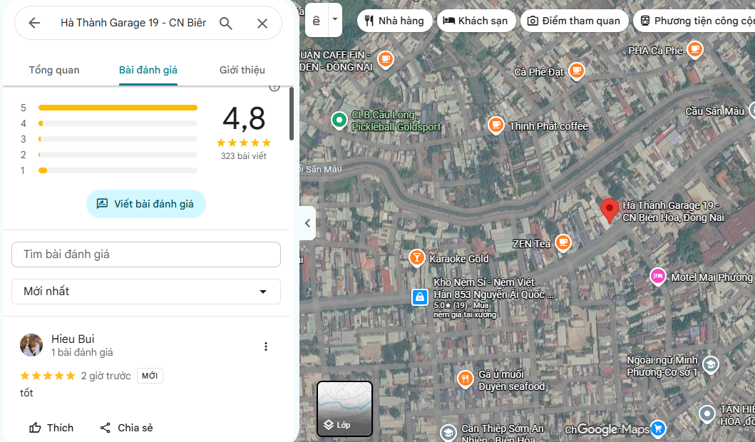 Đánh giá thực tế GMap Biên Hòa