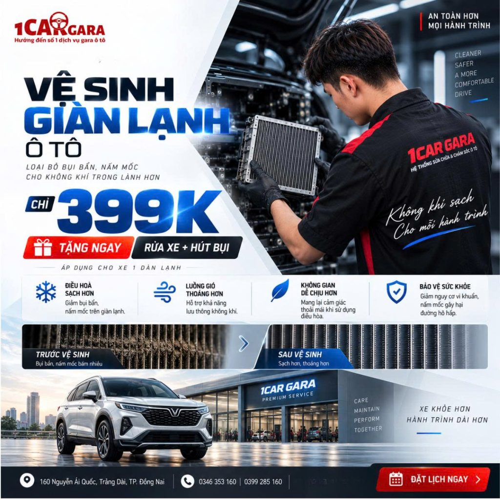 vệ sinh giàn lạnh ô tô
