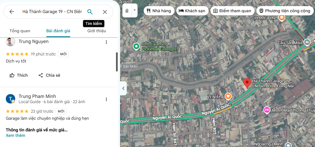 Đánh giá thực tế GMap Biên Hòa