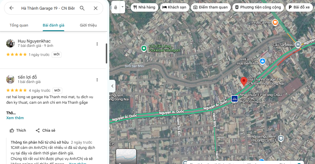 Đánh giá thực tế GMap Biên Hòa